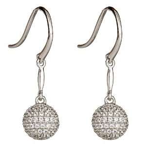   Sterling Silver Micro Pave Setting Cubic Zirconia Earrings Jewelry