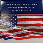 2007 United States Mint Annual Uncirculated Dollar Coin Set, Silver 