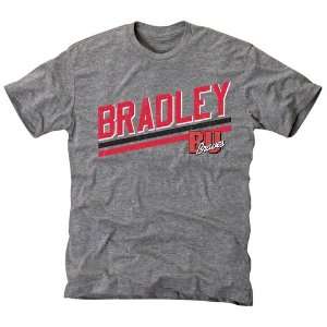  Bradley Braves Rising Bar Tri Blend T Shirt   Ash Sports 