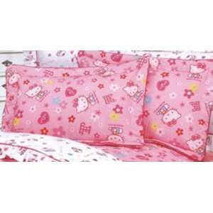  gift Hello Kitty Pink Cotton Pillow Case Cover Pair Set Pink 
