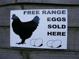 Free Range Eggs For Sale Chicken Hens Sign Farm  