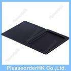 Black Stand Leather Case Hard Cover Pouch with Flip Stand Multi angle 