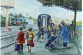 Alan Ward West Somerset Railway Trains Painting  