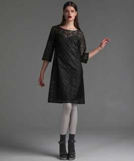 Dolce & Gabbana black floral lace shift dress