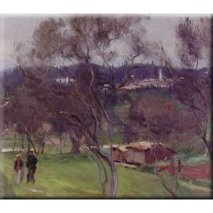 Olive Trees, Corfu 16x14 Streched Canvas Art by Sargent, John Singer