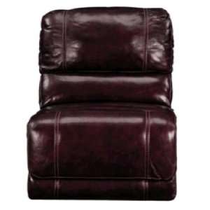  St. Malo Burgundy Armless Leather Recliner