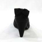 100% Auth Brand New To the Max Black Bow High Heels Boots Shoes  
