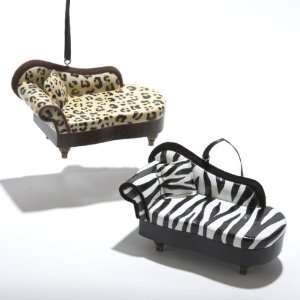  Pack of 6 Zebra and Cheetah Animal Print Chaise Lounge 
