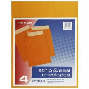  Envelopes, 10 x 13 Inches, Brown Kraft, 4 Envelopes per Pack (6912117