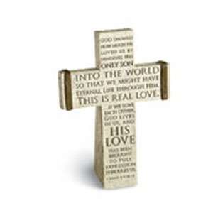 This Is Real Love Resin Desktop Scripture Cross 1 John 49 