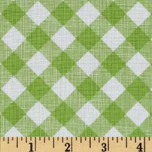  44 Wide Sew Cherry Gingham Plaid Lime Fabric By The Yard 