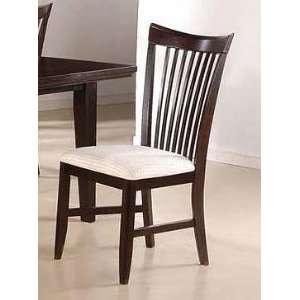   Contemporary Style Cappuccino Finish Dining Chairs: Furniture & Decor