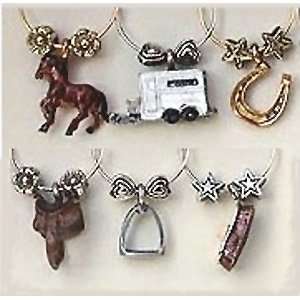 Equestrian Painted Wine Glass Charms for the Horse Lover You Know 