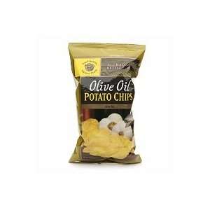 Good Health Natural Foods Olive Oil Potato Chips, 12 Bags, Garlic, 1 