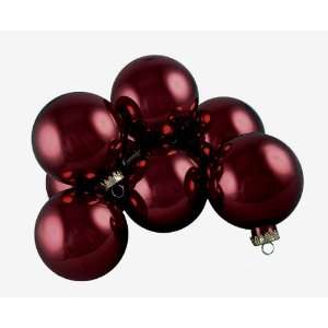  Club Pack of 16 Shiny Burgundy Candy Glass Ball Christmas 