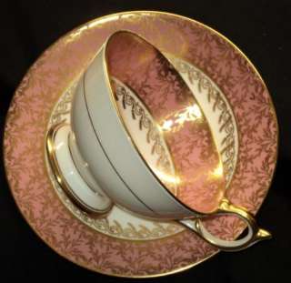 Aynsley ROSE GRANDULOUS PINK GOLD Simply Tea cup and saucer  