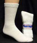 Womens diabetic crew socks white size 9 11 12 pair  