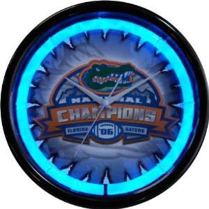 Florida Gators 2006 Football Champions Plasma Neon Clock:  