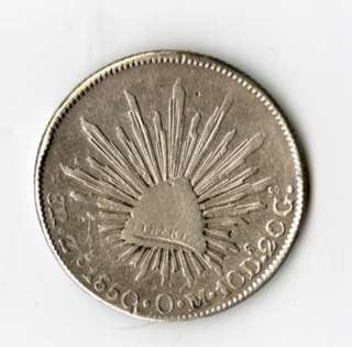 Mexico Coin 1850 Silver 8 Reales VF  