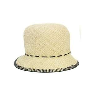   ACCESSORIES High Society Cloche Straw Hat, Light Patio, Lawn & Garden