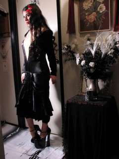 1920s Vintage Black Silk Satin Drop Waist Flapper Dress~Beaded Bird 