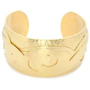    Heather Benjamin A Onda Wave Design Gold Plated Cuff: Jewelry
