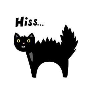 Halloween Scary Cat Wall Decal