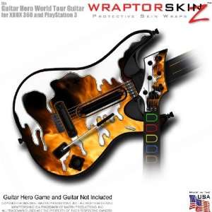 Chrome Drip on Fire Skin fits Band Hero, Guitar Hero 5 & World Tour 