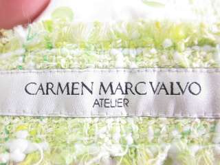 CARMEN MARC VALVO Green Rock Trim Blazer Jacket Size M  