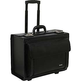 Leather Rolling 16 Computer Catalog Case Black