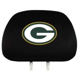 Green Bay Packers Headrest Covers (2 Pack) Covers:  Sports 