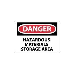  DANGER Hazardous Materials Storage Area Safety Sign