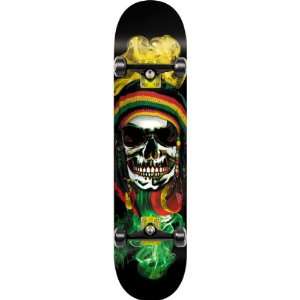   Demons Rasta Skull Complete Skateboard   7.7 Rasta