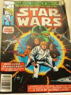 STAR WARS No. 1, 3 MARVEL COMIC BOOK 1977 1ST ISSUE  