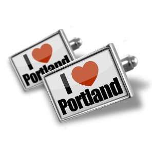 com Cufflinks I Love Portland region Oregon, United States   Hand 