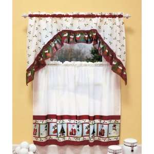  36 Tier & Swag Christmas Kitchen Curtain Set
