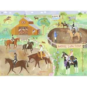   Oopsy daisy Horse Show Mural Wall Art 42X32: Home & Kitchen