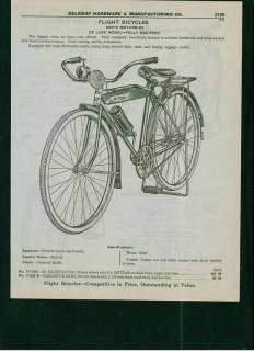 1934 Flight Bicycles Motorbike DeLuxe Model Mens ad  