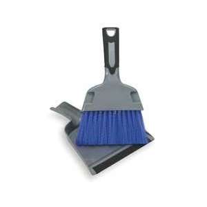 Tough Guy 2ZPC5 Mini Dust Pan With Brush, Silver And Blue:  