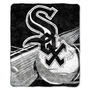  Chicago White Sox 50 x 60 Sherpa Raschel Plush Blanket 