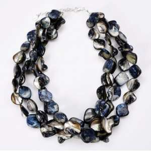  Barse Sterling Silver Blue Mother of Pearl Necklace 