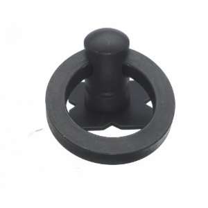   Knobs M635 Smooth Ring 1 3/16 w/Backplate Ring Pull   Patina Black