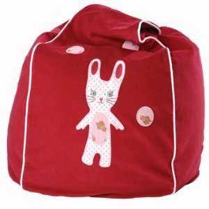 Cocoon Couture Patchy Bunny Bean Bag Cover in Red and Spot  