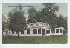 Ruggles Beach Pavilion Huron Ohio OH Old Postcard Erie County Vintage 