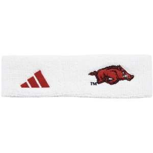  Adidas Arkansas Razorbacks White Logo Headband: Sports 
