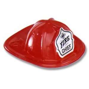 Miniature Red Plastic Fire Chief Hat (Pack of 48): Pet 