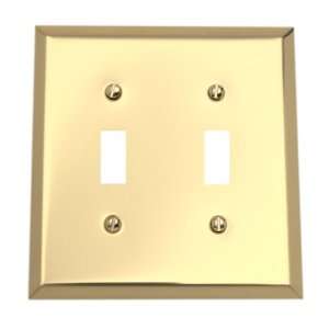  Brass Double Toggle Wall Plate