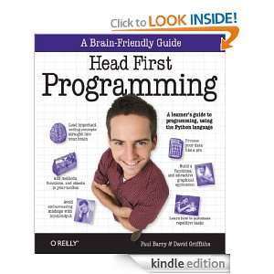Head First Programming Paul Barry, David Griffiths  