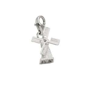 Rembrandt Charms Windmill Charm with Lobster Clasp, Sterling Silver