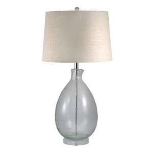   Works 234SG Glass Hand Blown Clear Seeded Glass Table Lamp: Automotive